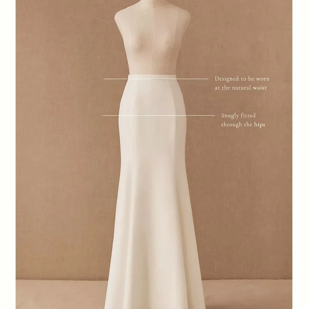Jenny Yoo Oda Ivory Fit and Flare Bridal Skirt NWT